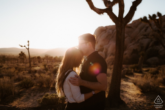 Foto von: <a href="https://www.wpja.com/photos/diamond-award-top-wedding-engagement-photographer/2546837"> Darren Hendry - Pasadena California Joshua Tree, Kalifornien Sunset Engagement Shoot in Joshua Tree