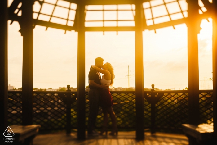 The Waterworks Philadelphia Engagement Photo Session - "Tilt shift used with the sun and we made magic".