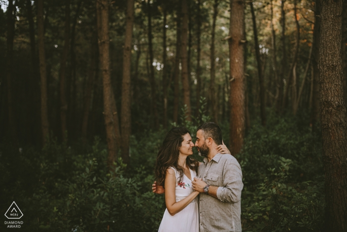 Photo by: <a href="https://www.wpja.com/photos/diamond-award-top-wedding-engagement-photographer/2546968">Emre Nesli - İstanbul Istanbul İstanbul couple in a gorgeous forrest during engagement photo session in Turkey