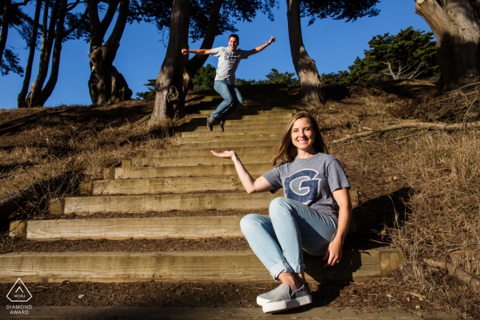 Photo by: <a href="https://www.wpja.com/photos/diamond-award-top-wedding-engagement-photographer/2546983">Chris Shum - Sunnyvale California San Francisco Humorous Engagement Portraits