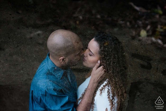 Sao Pedro da Serra Engaged Couple Posing for Portrait