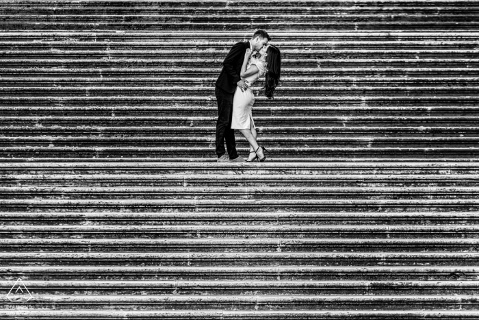 Photo by: <a href="https://www.wpja.com/photos/diamond-award-top-wedding-engagement-photographer/2550084">Massimiliano Esposito - Orvieto Terni Engagement Photography for Rome - Italy | The stairs inside the Rome Capitoline hill