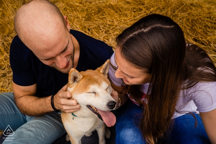 Engagement Photography for Hannover, Germany - Quentin and his humans during their engagement session 