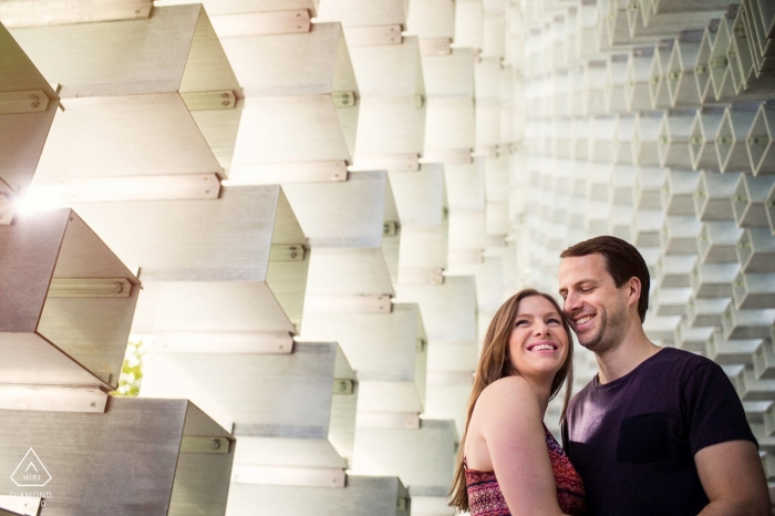 Hyde Park, London England Pre-Wedding Portraits: A modern engagement photo in London England 