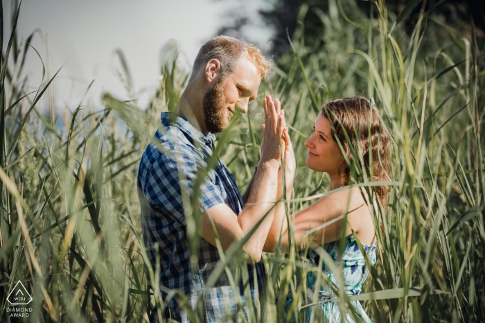 Jeziorsko Beach, Poland Engagement portrait of two lovers in thickets Jeziorsko Beach, Poland | Engagement portrait of two lovers in thickets.