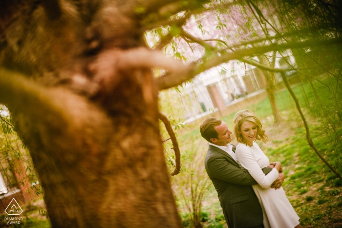 Washington Square park Philadelphia Engagement Photographer: Got up to get this scene. Loved the expressions and colors. 