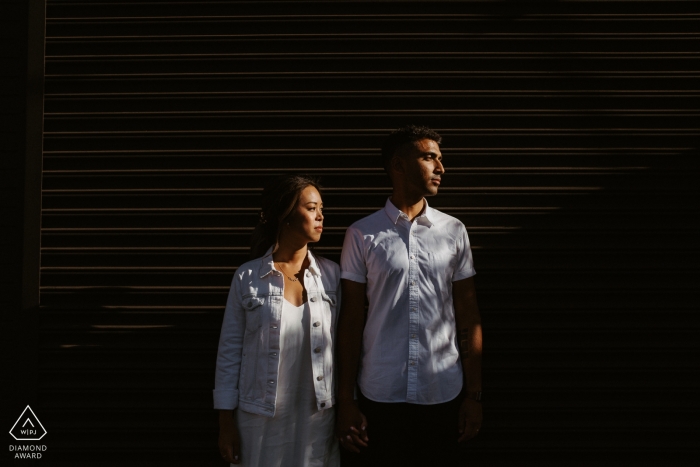 Los Angeles Contrast Couple Portraits for Engagement Session Los Angeles Contrast Couple Portraits for Engagement Session