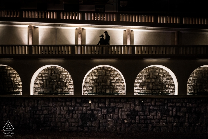 Photo by: <a href="https://www.wpja.com/photos/diamond-award-top-wedding-engagement-photographer/2559308">Patrick Lombaert - Plelan le Petit Biarritz, France Silhouette Portrait Session for Couple