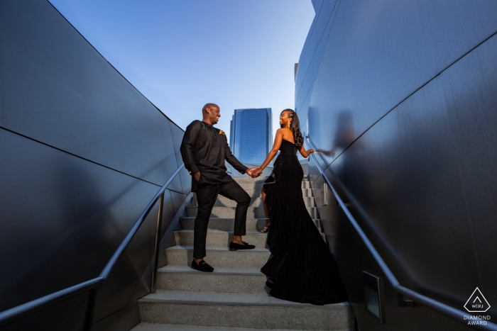 Photo by: <a href="https://www.wpja.com/photos/diamond-award-top-wedding-engagement-photographer/2559893">Tanya Parada - Los Angeles California Walt Disney Concert Hall Engagement Photo Session for a Couple in Los Angeles, California