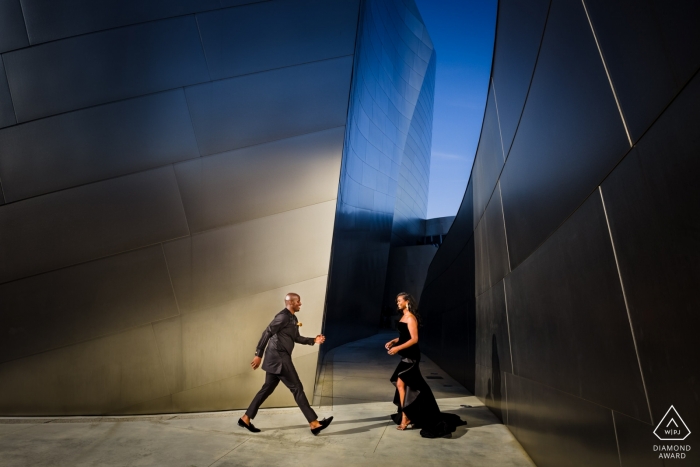 Photo by: <a href="https://www.wpja.com/photos/diamond-award-top-wedding-engagement-photographer/2559895">Tanya Parada - Los Angeles California DTLA Engagement Photographer for Formal Couple Portraits