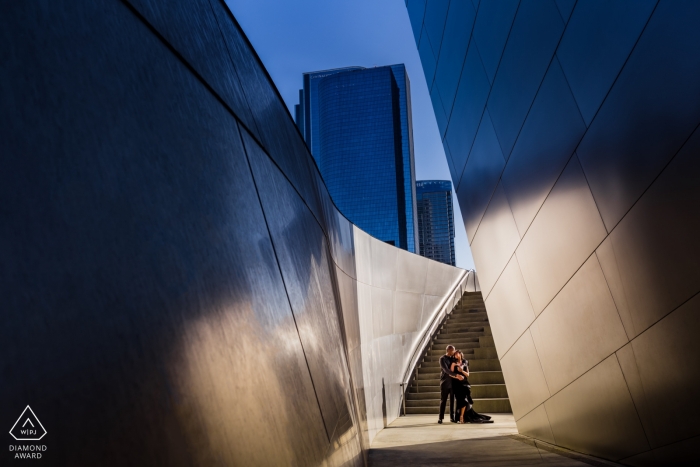 Photo by: <a href="https://www.wpja.com/photos/diamond-award-top-wedding-engagement-photographer/2559896">Tanya Parada - Los Angeles California Los Angeles, California Engaged Couple Posing for PreWedding Portraits