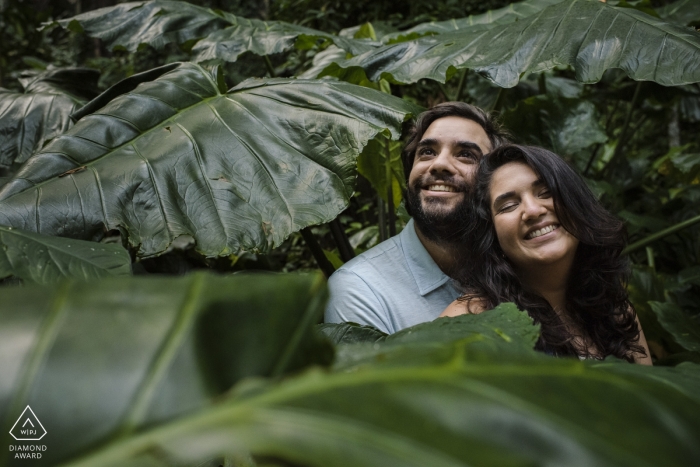 Photo by: <a href="https://www.wpja.com/photos/diamond-award-top-wedding-engagement-photographer/2559958">Clara Sampaio - Rio de Janeiro Rio de Janeiro Parque Lage, Rio de Janeiro, Brazil Pre Wedding Portraits | This couple loves nature, see the happiness on their faces