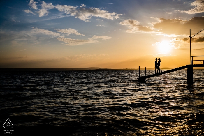 Bade-Wurtemberg portraits de pré-mariage - Immenstaad am Bodensee - silhouettes de l'amour