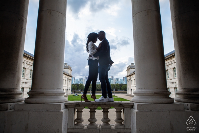 Painted Hall, London - Pre Bride and Pre Groom engagement portrait 