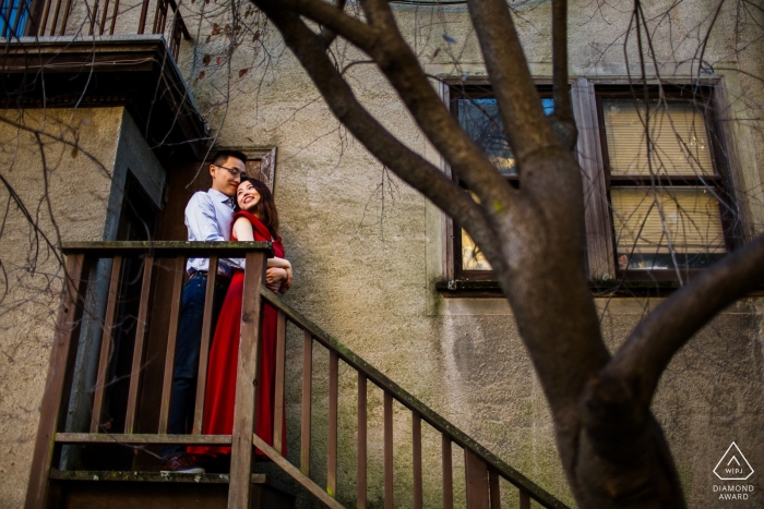 UC Berkeley Engagement Session - Hace frío afuera - Retratos de pareja