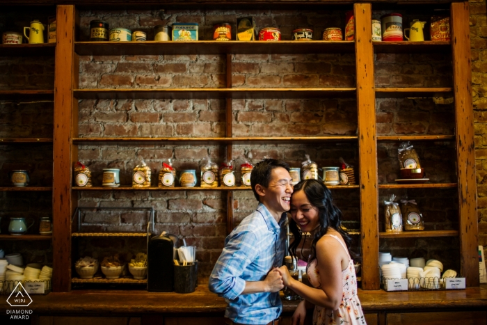 Photo by: <a href="https://www.wpja.com/photos/diamond-award-top-wedding-engagement-photographer/2565692">Chris Shum - Sunnyvale California Los Gatos CA Couple Portrait Session - Joy at the coffee house