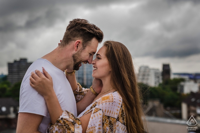 North Rhine-Westphalia wedding and engagement photo in Dortmund of rooftop love North Rhine-Westphalia wedding and engagement photographer - Dortmund rooftop-love