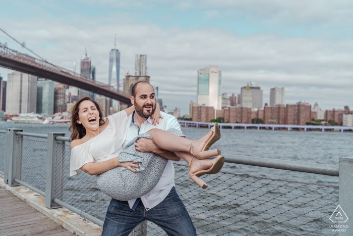 Photo by: <a href="https://www.wpja.com/photos/diamond-award-top-wedding-engagement-photographer/2566977">Chloe Delmonte - London London England couple portraits to show off their silly vibes!