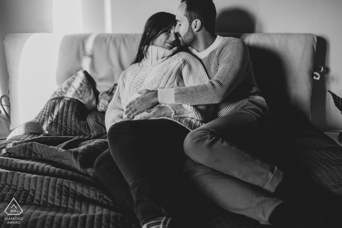 Tuscany, Italy Engagement Shooting in their home