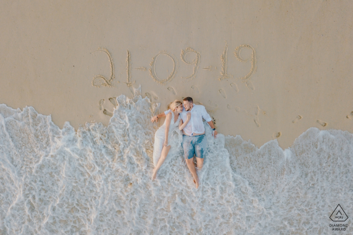 Rio de Janeiro - RJ - Brazil Drone Portraits - Engaged Couple: our wedding date