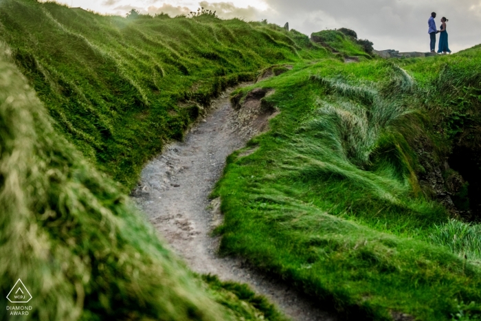 Cliffs of Mohr - Ireland Pre Wedding Portrait Session with an Engaged Couple - All Roads lead to you