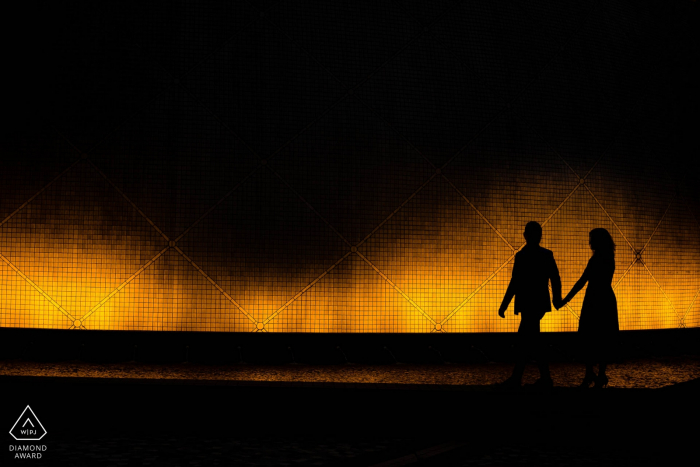 Sessão de fotos de noivado em Hong Kong à noite