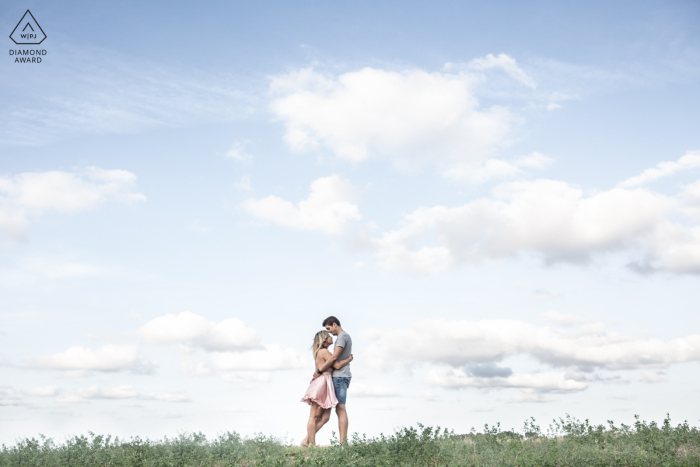 pre-wedding portraits through a tale-like melting sky athmosphere Bertinoro, Italy engagement and pre-wedding portraits | A sweet moment through a tale-like melting athmosphere.