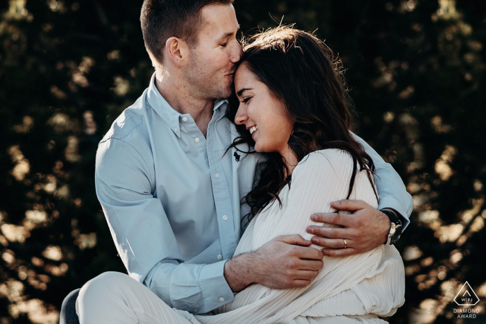 les Angles, French Pyrénées Pre-wedding session on the top of the mountain at sunset