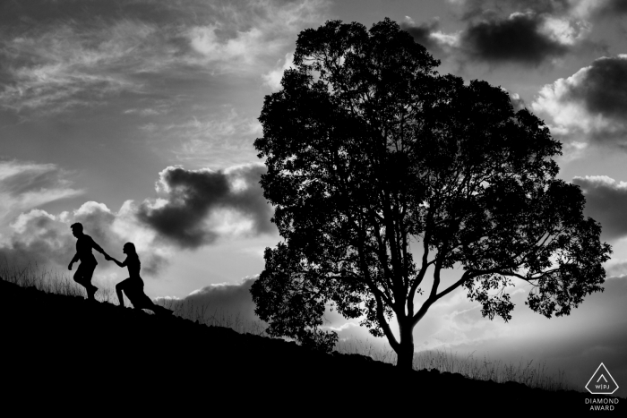 Perth Couple Love Portraits - Walking together into the sunset 