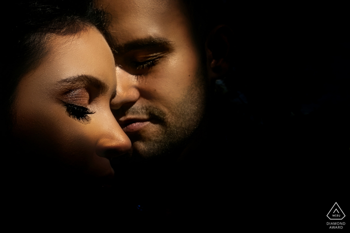 Photo by: <a href="https://www.wpja.com/photos/diamond-award-top-wedding-engagement-photographer/2579576">Claudia Amorim - Goiânia Goias Engaged couple close-up photo for pre-wed session | Pirenopolis