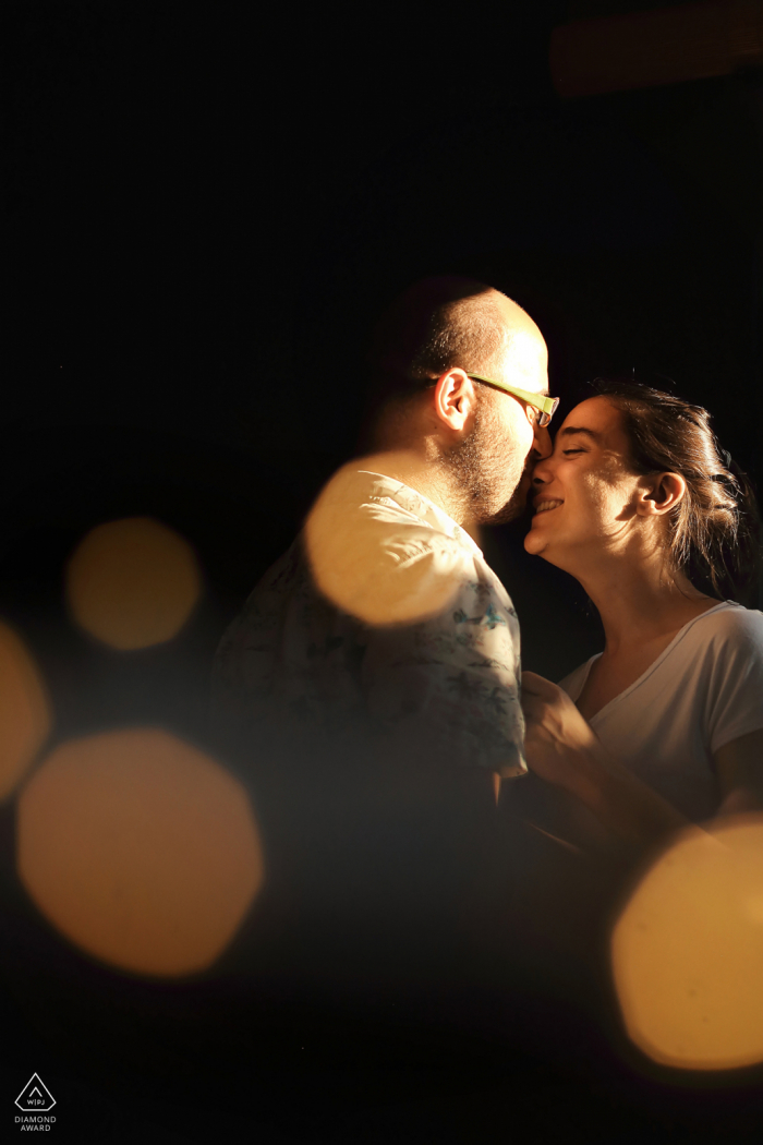 Istanbul, Turkey shining couple | Bokeh engagement picture