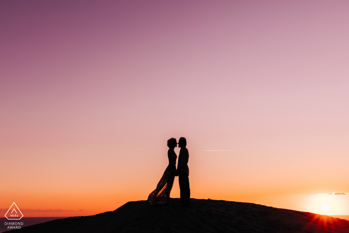 SunSet PreWedding Portrait in pink, purple and orange hues Antalya SunSet PreWedding Portrait