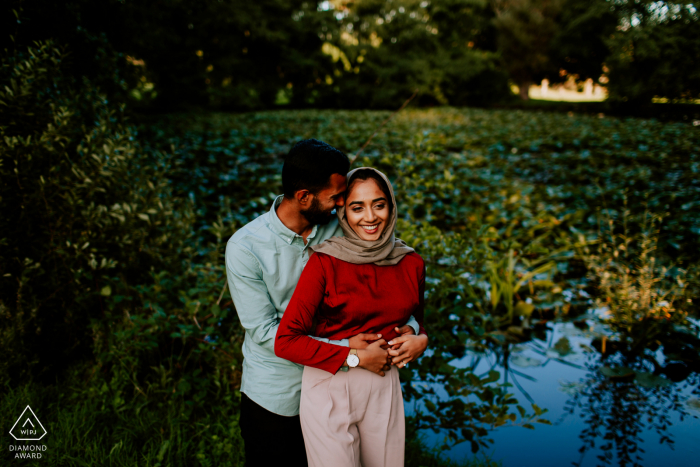 Sessões de fotos de noivado | Swansea, South Wales - Depois de se conhecerem na Universidade de Swansea, o casal queria passear por Swansea para uma sessão de fotos de noivado