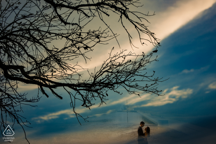Couple Engagement Photo Session at sunset near the Park Couple Engagement Photo Session | Hermann Park, Houston, TX Engagement session