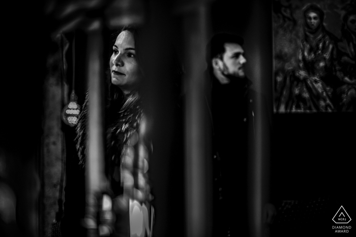 Photo de fiançailles d'une séance d'amour dans le vieux Lyon