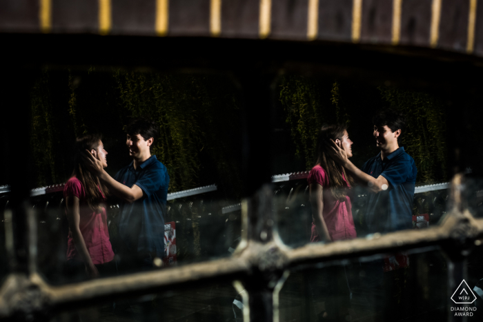 Engaged Couple Session | A London, United Kingdom double reflection