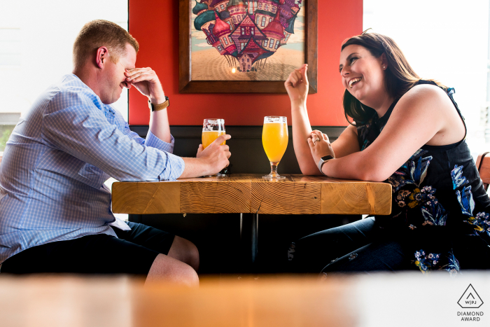 A couple hanging out at the Great Divide Brewery