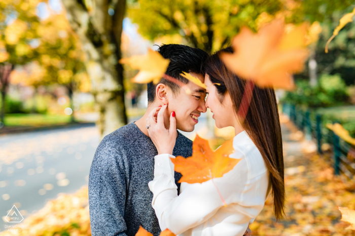 Seattle, Washington fall engagement portrait session