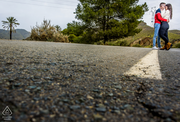 Águilas - Photographe Espagne: "Nous avons fait une partie de la séance sur cette route qui nous a beaucoup plu"