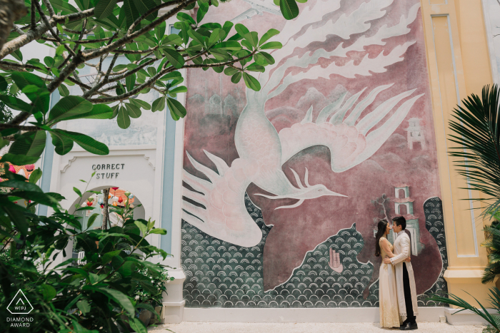 save memories everywhere we can - mural couple portrait Vietnam Phu Quoc Island - You and I go and save memories everywhere we can