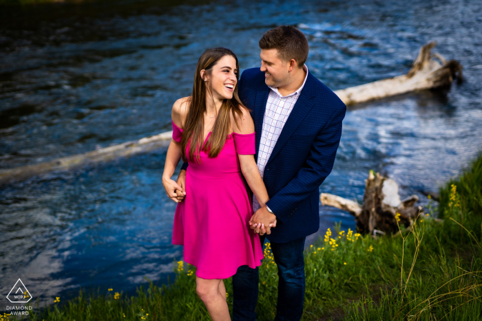 a CO engagement session at Eleven Mile Canyon in Lake George