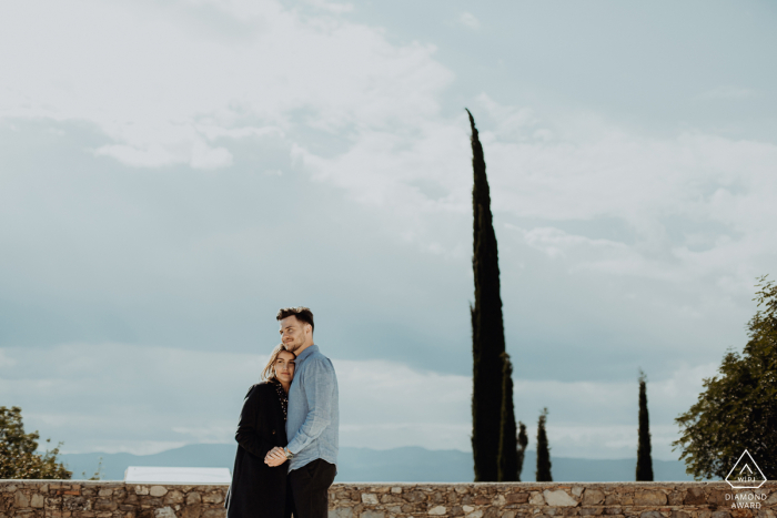 Portrait of couple in Mirmande, France