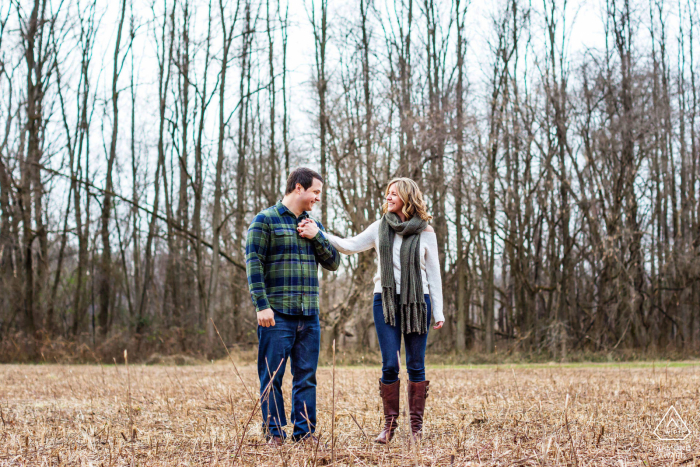 Frenchtown, New Jersey Winter Engagement Session