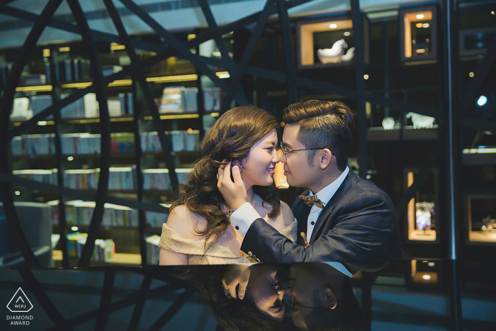 Taipei Pre-Wedding Portrait of a couple about to kiss