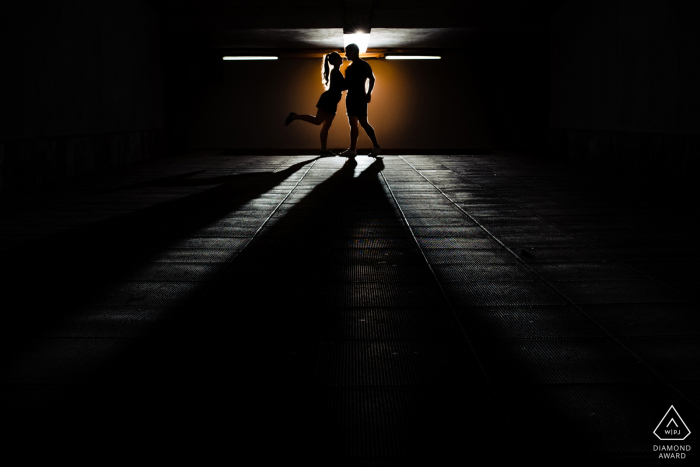 Sofia engagement photo shoot from Bulgaria with urban/industrial Silhouettes Sofia engagement photo shoot from Bulgaria with urban/industrial Silhouettes