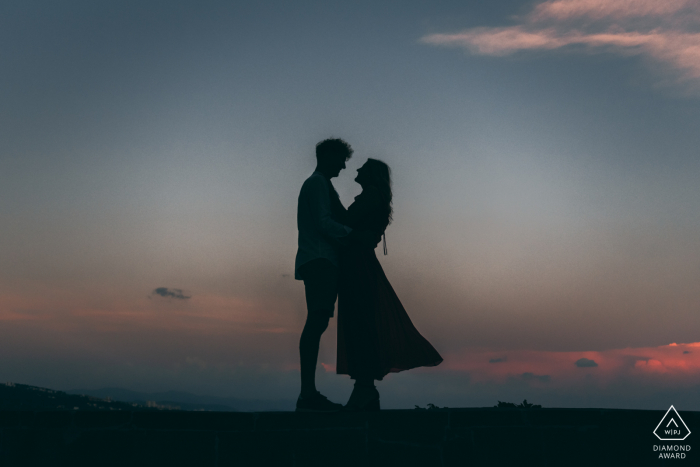 Volosko, Croacia fotografía de boda previa al atardecer contra el cielo