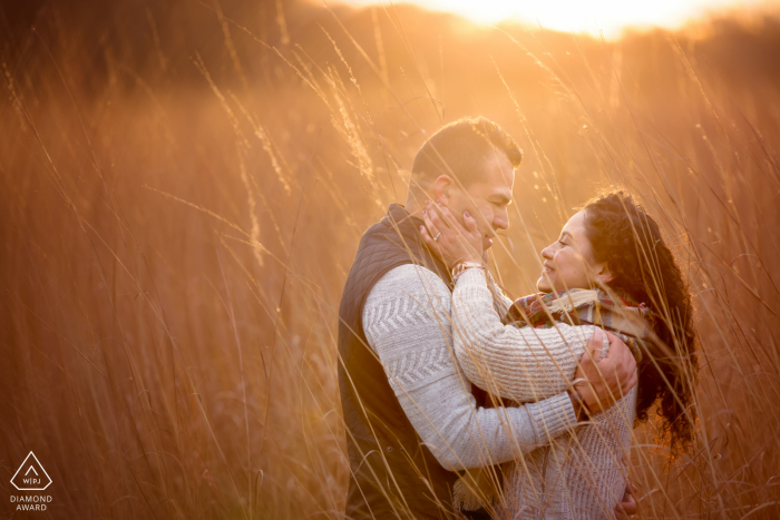 Caumsett State Park portrait session under the warm rays of sunlight and in the tall grass