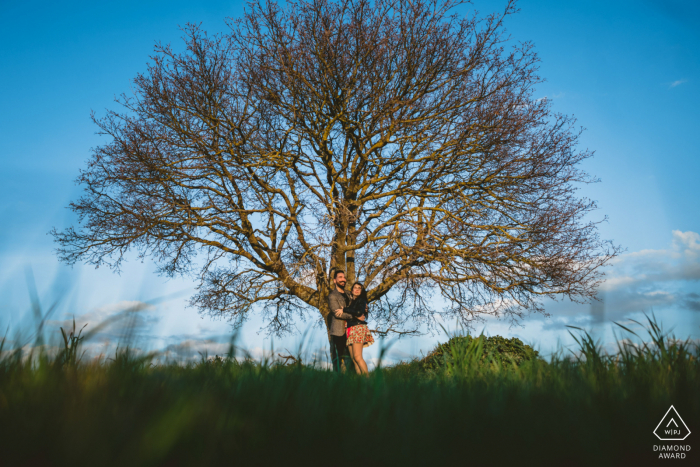 Val d'Orcia Artful Engagement Picture during a fun session together even in these pandemic days