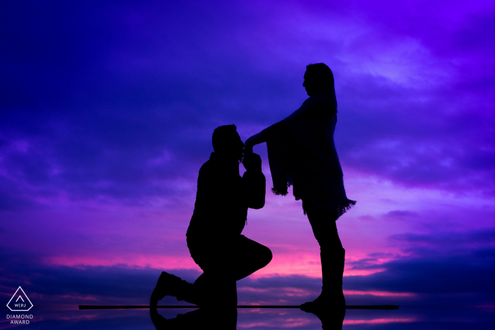 Neufchatea Fine Art Pre Wedding Portrait with some deep colors and Love at sunset 