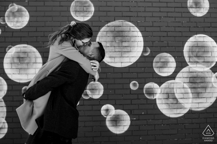 Capitol Hill, Washington DC Fine Art Engagement Session with The couple laughing at the Eastern Market Capitol Hill, Washington DC Fine Art Engagement Session with The couple laughing at the Eastern Market